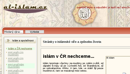 hackerský útok na al-islam.cz