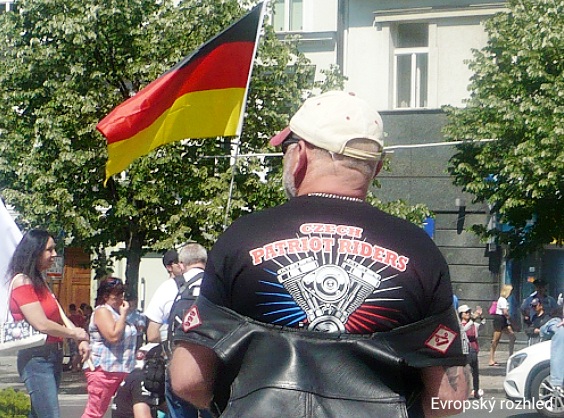 Motorkář z Czech Patriot Riders.