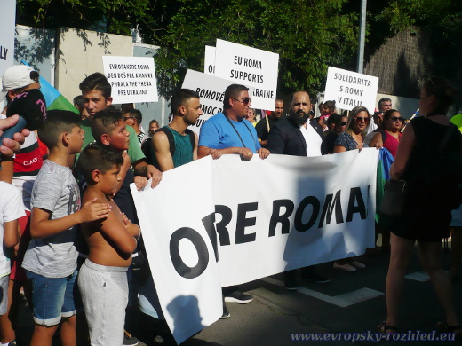 Protestní pochod: Stop pogromům na Ukrajině, stop rasismu